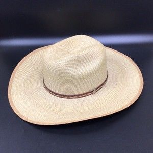 Alamo Hats Western Cowboy Cap Iron Weave Tan Adult Size 5  6 7/8 USA